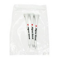 Golf Tee Poly Packet with 3 Tees